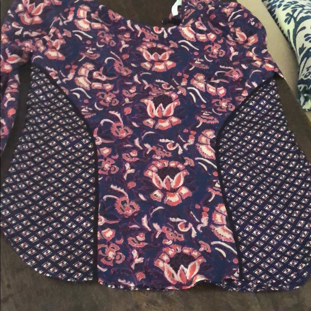 Veronica beard silk long sleeve top